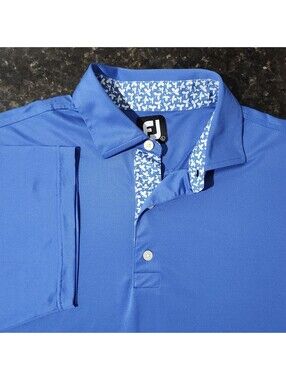 FootJoy Golf Polo Shirt Floral Flower Performance Stretch Outdoor Mens Large